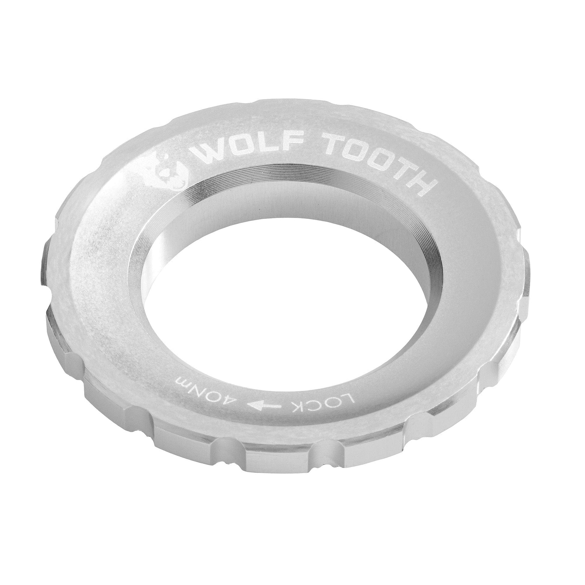 Centerlock Rotor Lockring – External Spline Raw Silver