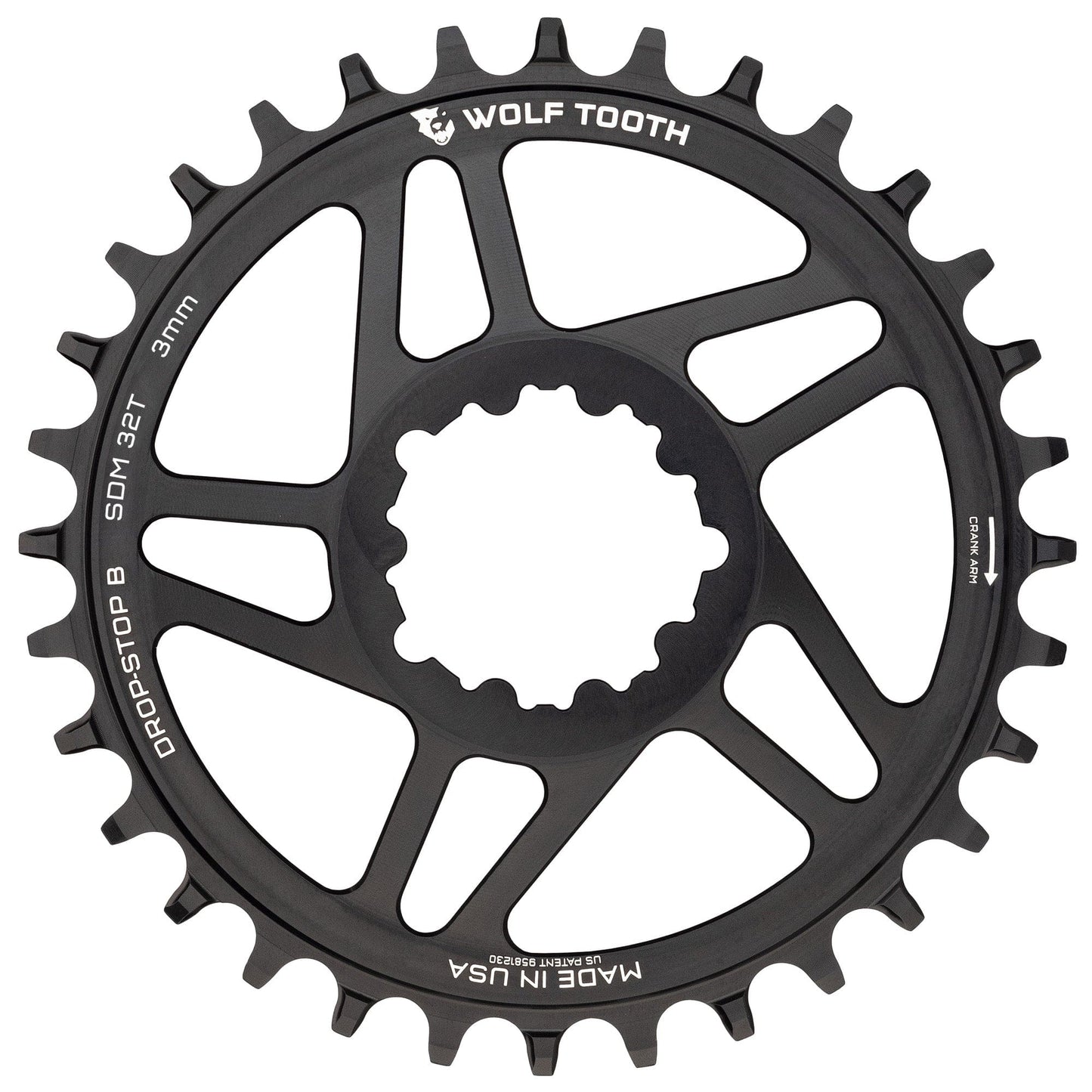 Direct Mount Chainrings for SRAM 3-bolt Cranks Drop-Stop B 32T 3mm Offset