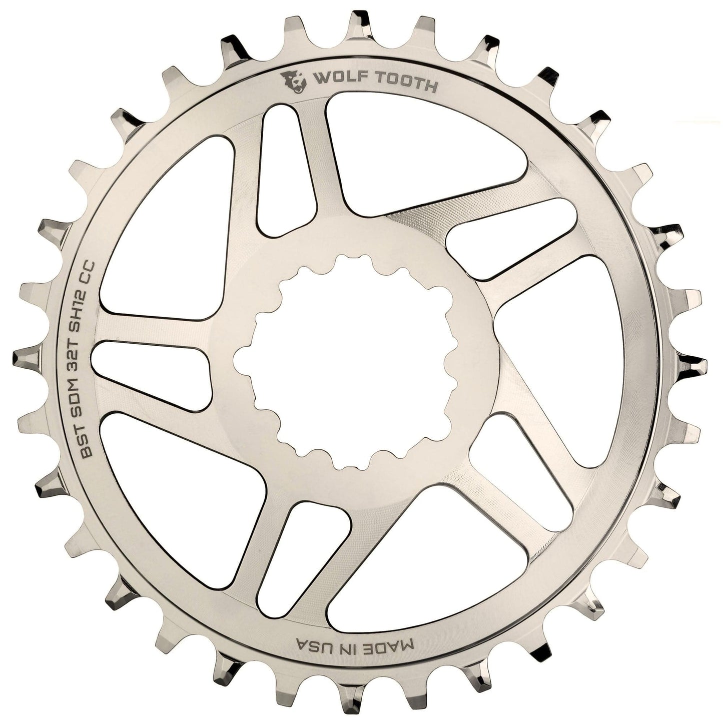 Direct Mount Chainrings for Cane Creek and SRAM Cranks for Shimano 12spd Hyperglide+ Chain Nickel Boost 32T