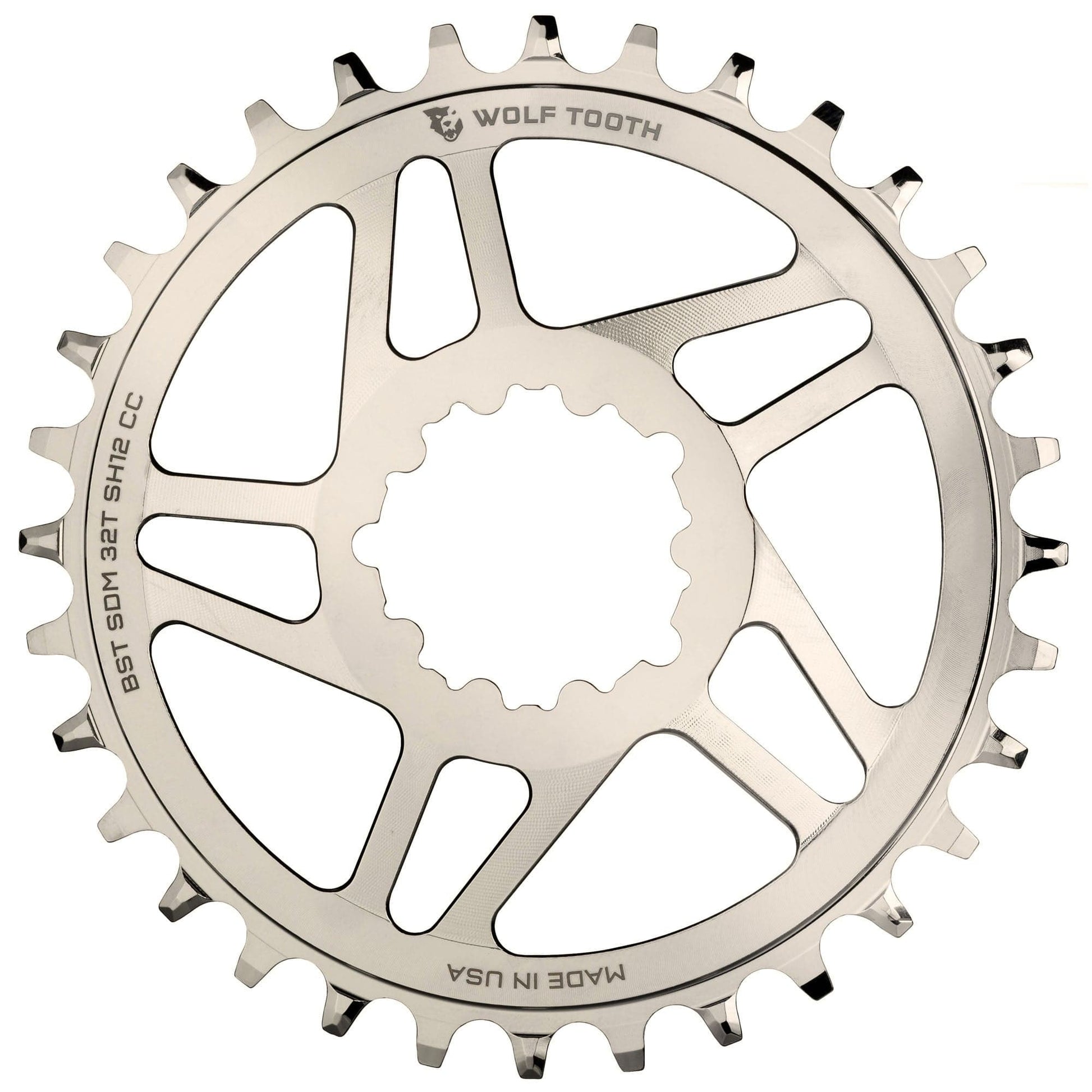Direct Mount Chainrings for Cane Creek and SRAM Cranks for Shimano 12spd Hyperglide+ Chain Nickel Boost 32T