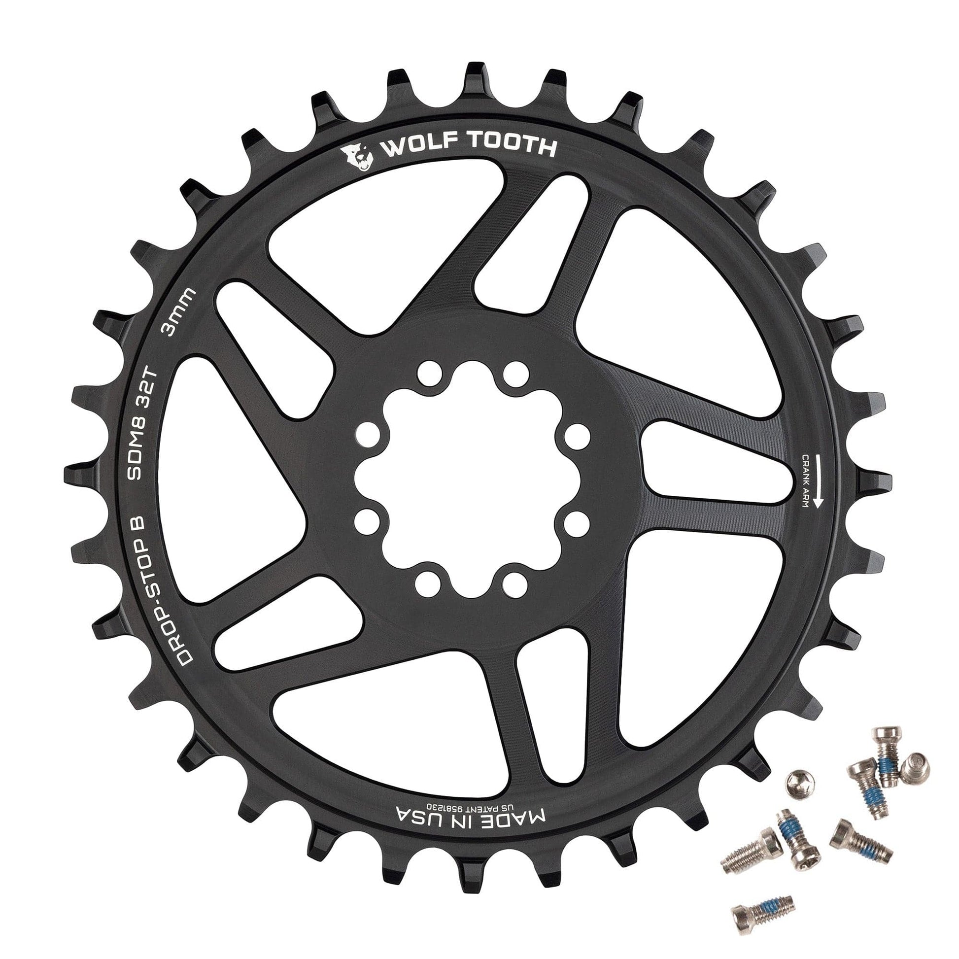 Direct Mount Chainrings for SRAM 8-Bolt Mountain Cranks Drop-Stop B 3mm Offset
