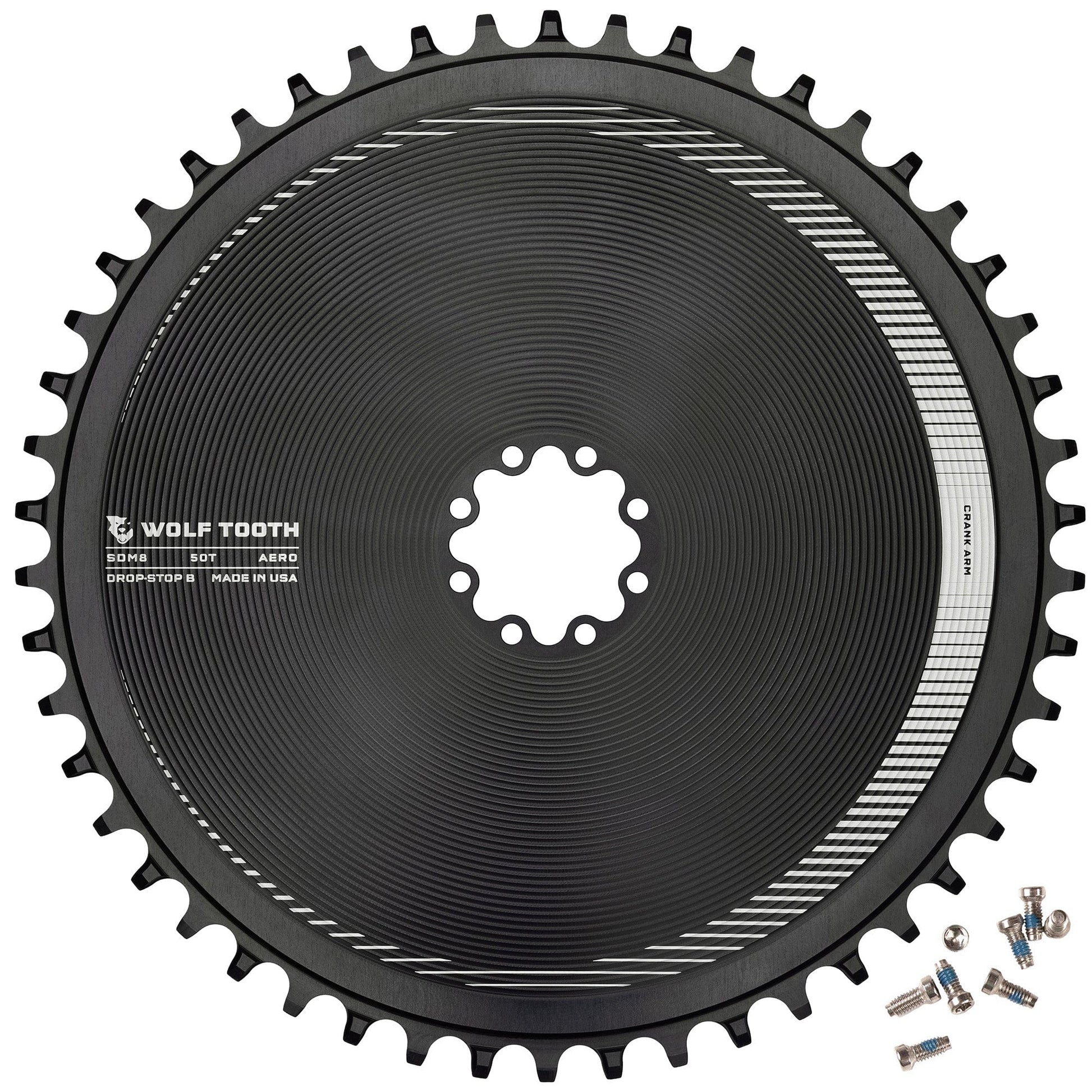 Aero Direct Mount Chainring for SRAM 8-Bolt Gravel / Road Cranks Drop-Stop B 50T