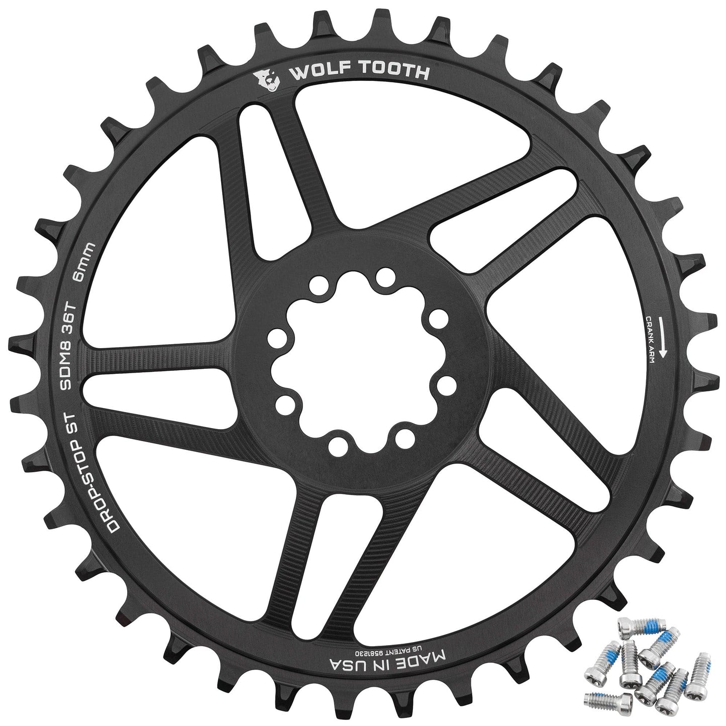 Direct Mount Chainrings for SRAM 8-Bolt Mountain Cranks Drop-Stop ST 36T 6mm Offset