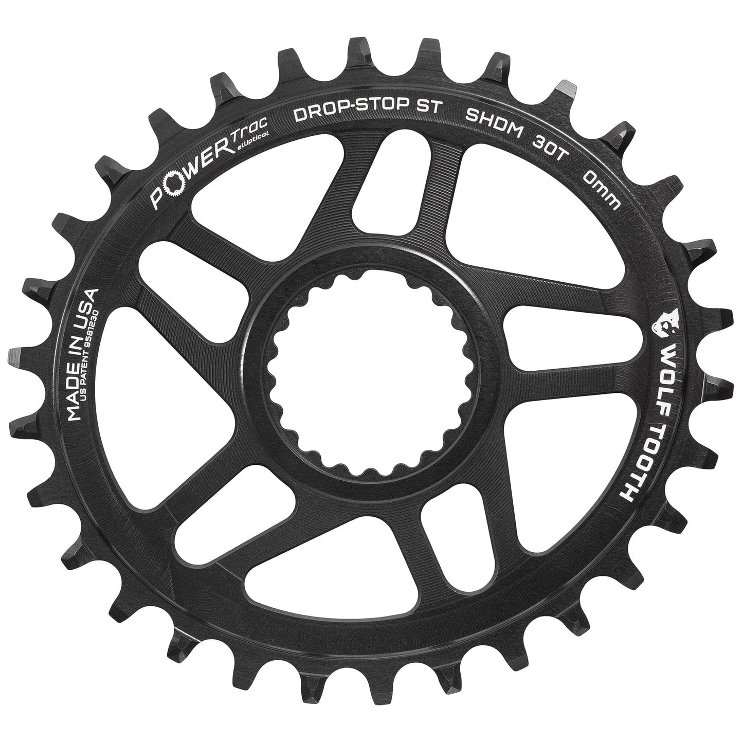 Oval Direct Mount Chainrings for Shimano Cranks Drop-Stop ST 30T 0mm Offset