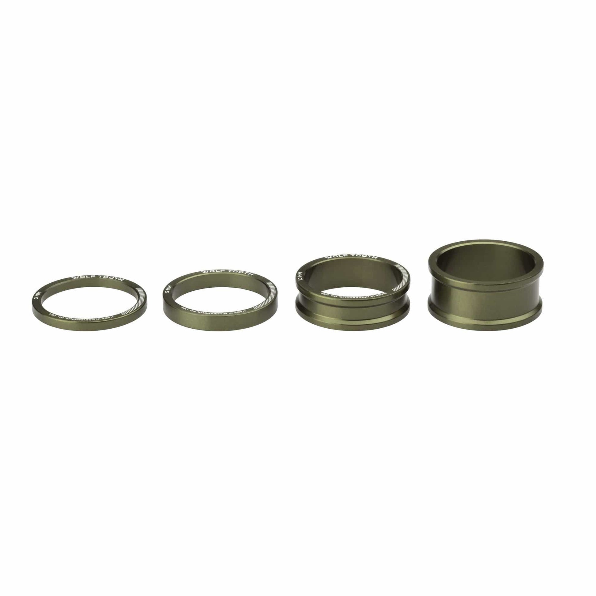 Precision Headset Spacers 3,5,10,15mm Kit Olive