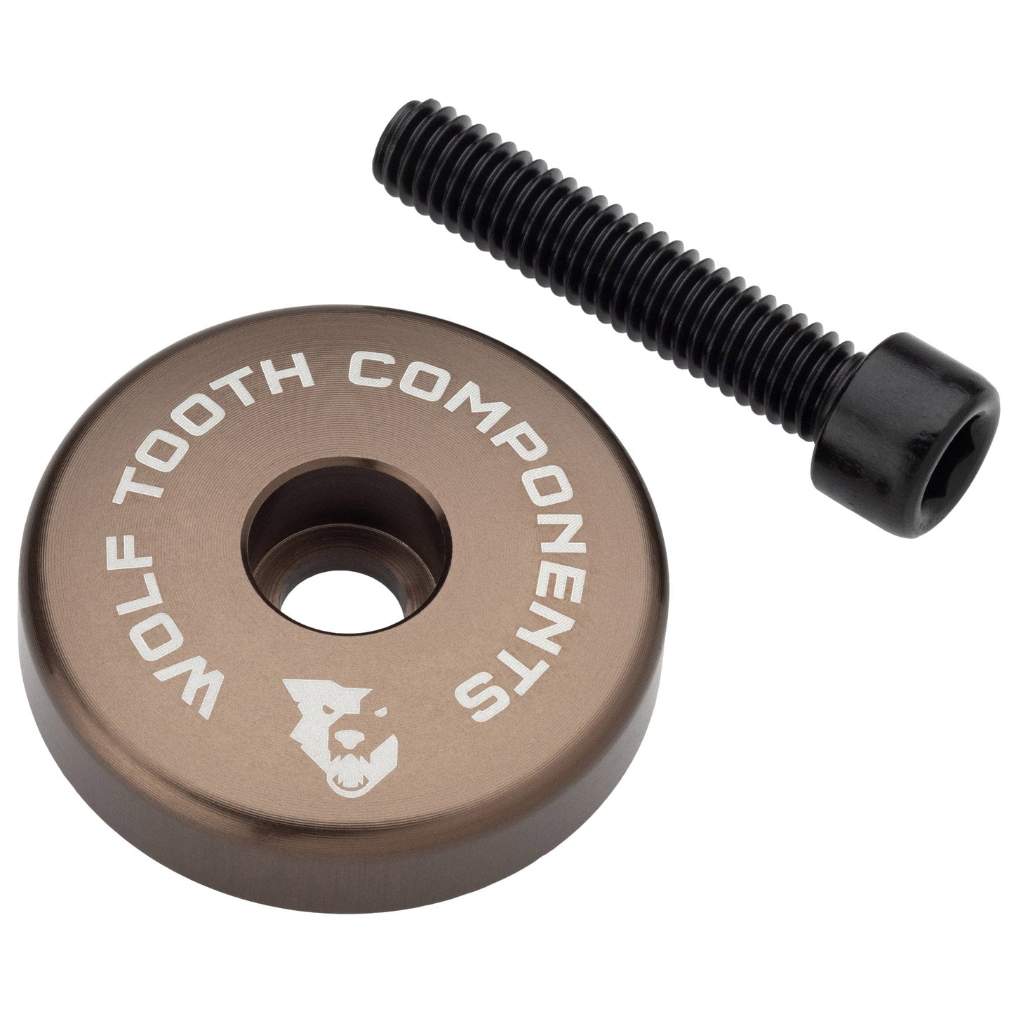 Ultralight Stem Cap with Integrated Spacer Aluminum Espresso