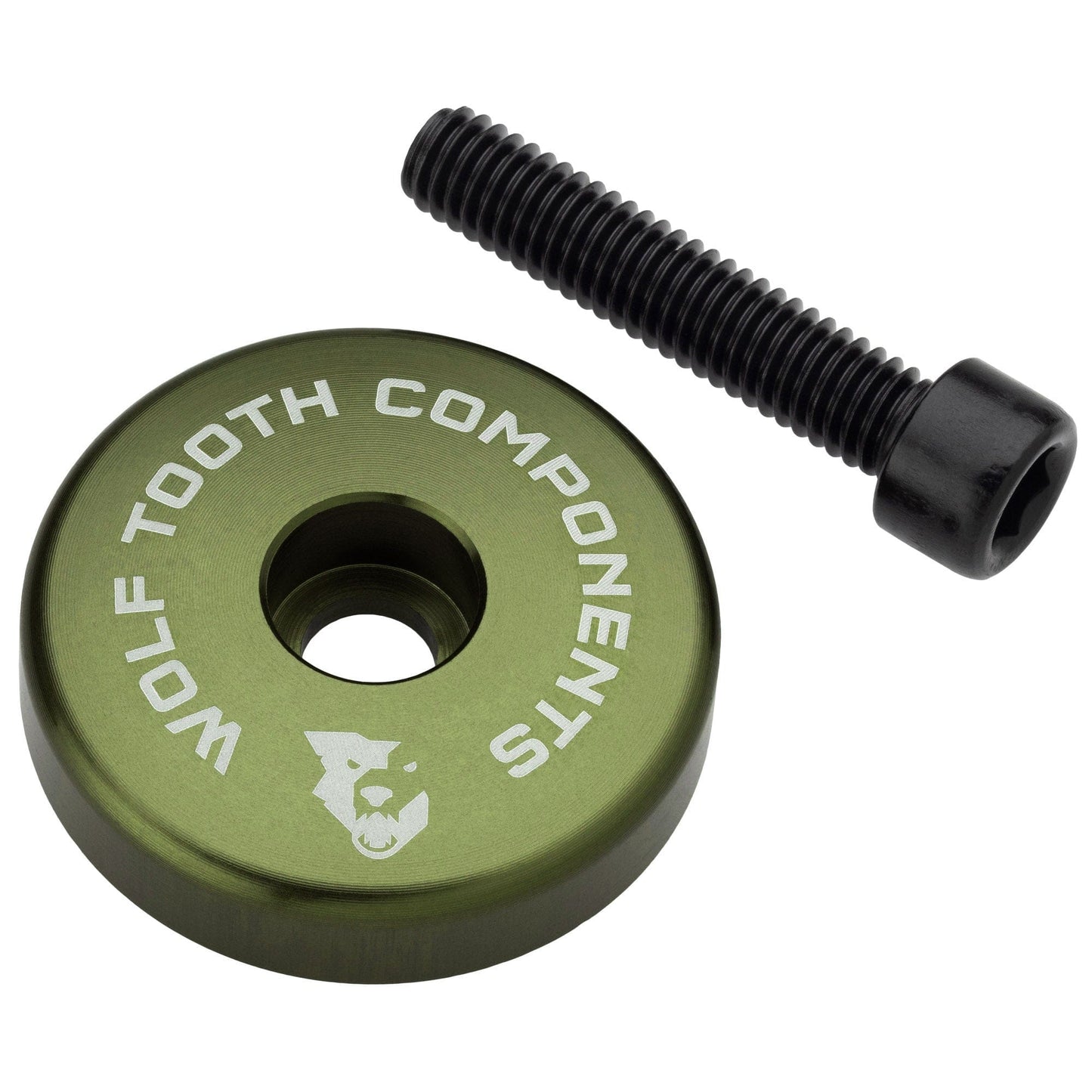 Ultralight Stem Cap with Integrated Spacer Aluminum Olive