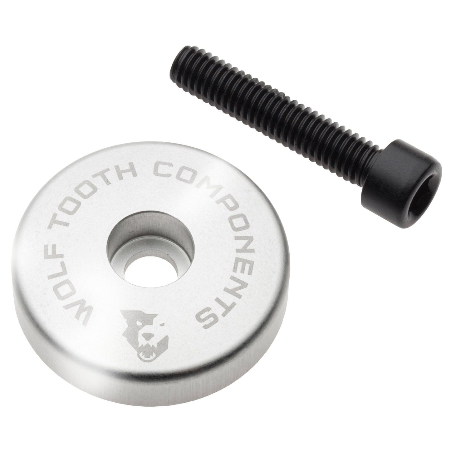 Ultralight Stem Cap with Integrated Spacer Aluminum Raw Silver