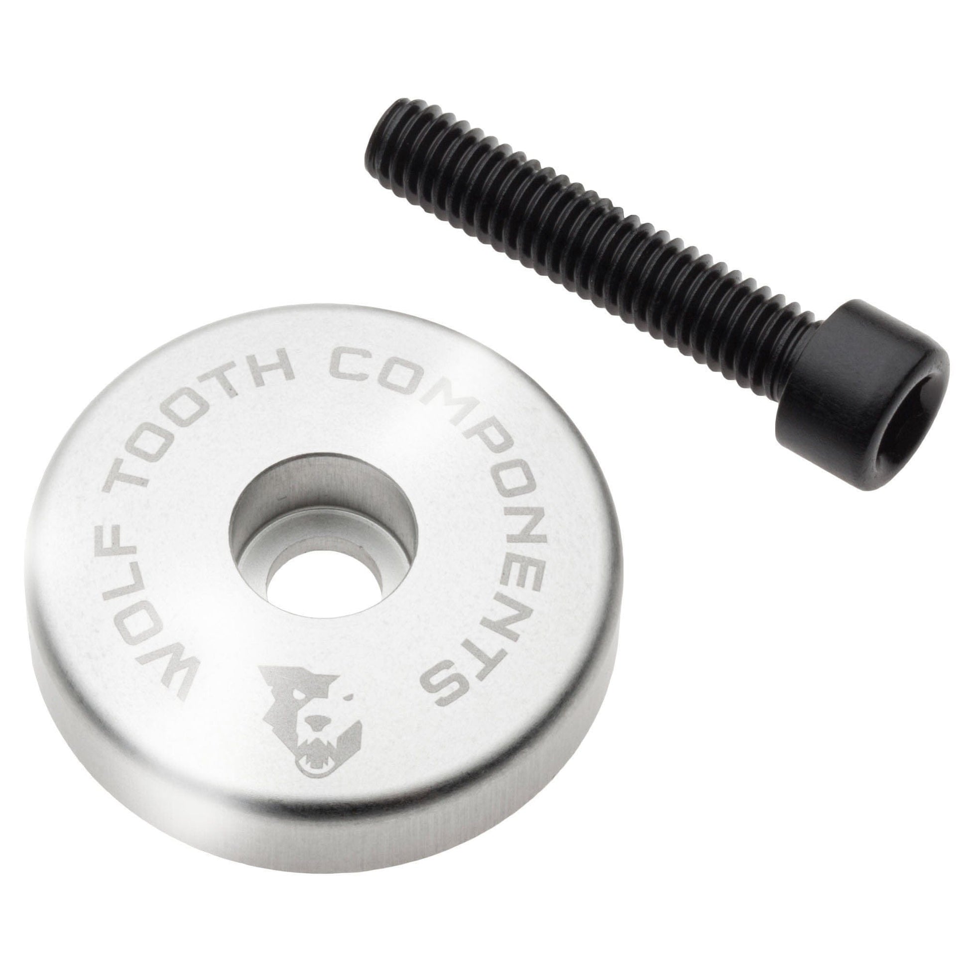 Ultralight Stem Cap with Integrated Spacer Aluminum Raw Silver