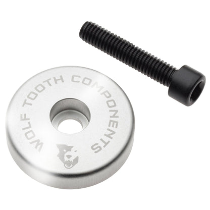 Ultralight Stem Cap with Integrated Spacer Aluminum Raw Silver