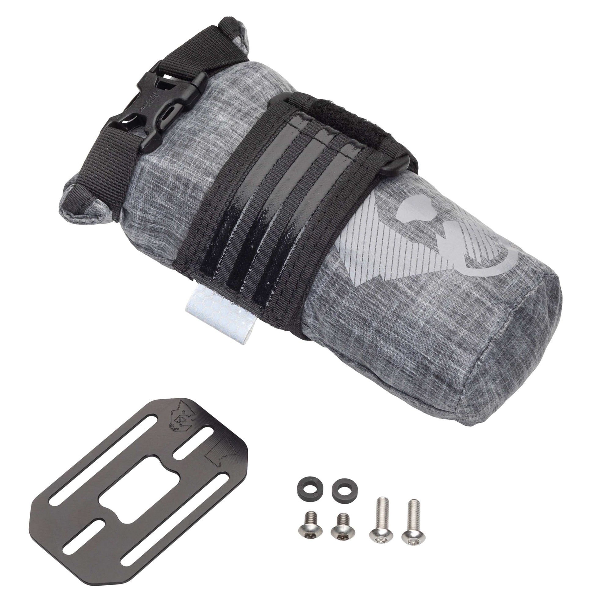 B-RAD TekLite Roll-Top Bag 0.6L Gray Bag, Strap, and Mounting Plate