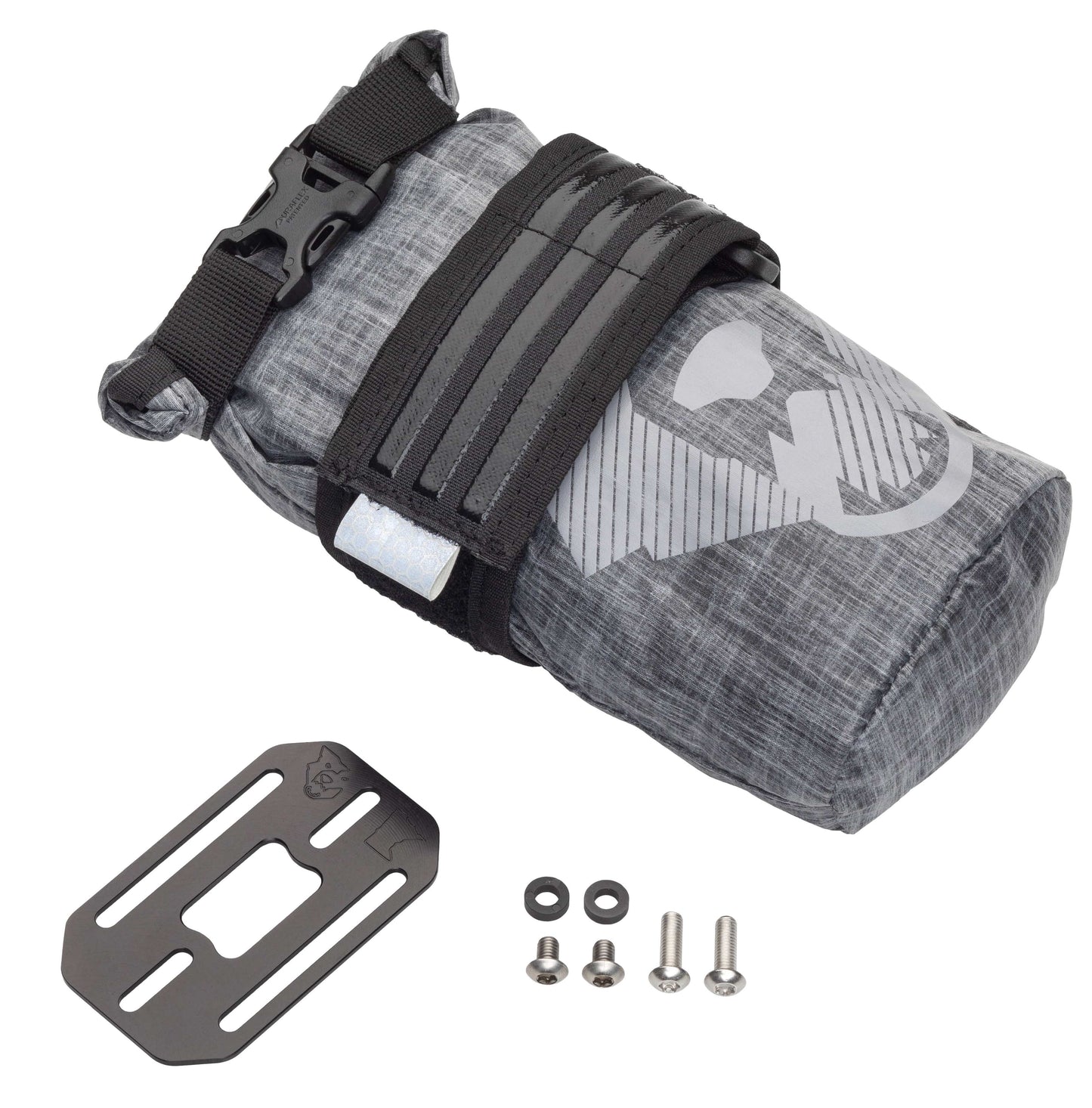 B-RAD TekLite Roll-Top Bag 1L Gray Bag, Strap and Mounting Plate