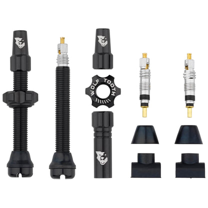 Tubeless Presta Valve Stem Kit 44mm Black