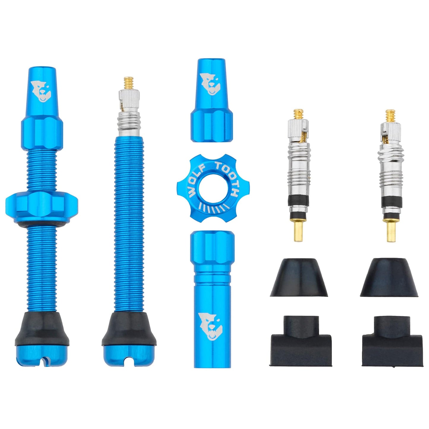Tubeless Presta Valve Stem Kit 44mm Blue
