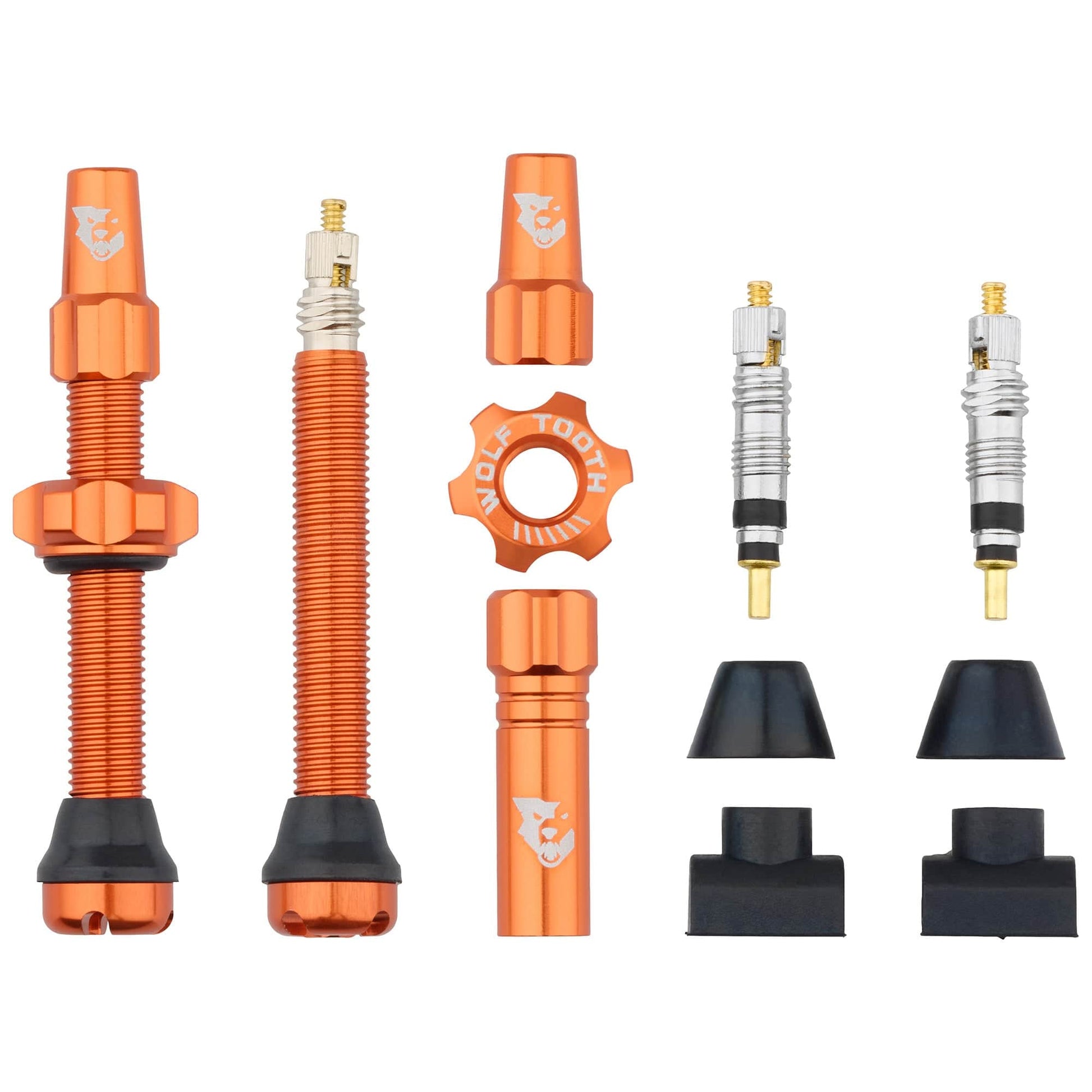 Tubeless Presta Valve Stem Kit 44mm Orange