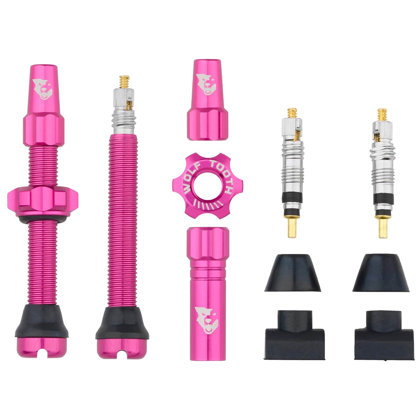 Tubeless Presta Valve Stem Kit 44mm Pink