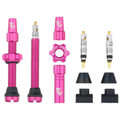 Tubeless Presta Valve Stem Kit 44mm Pink
