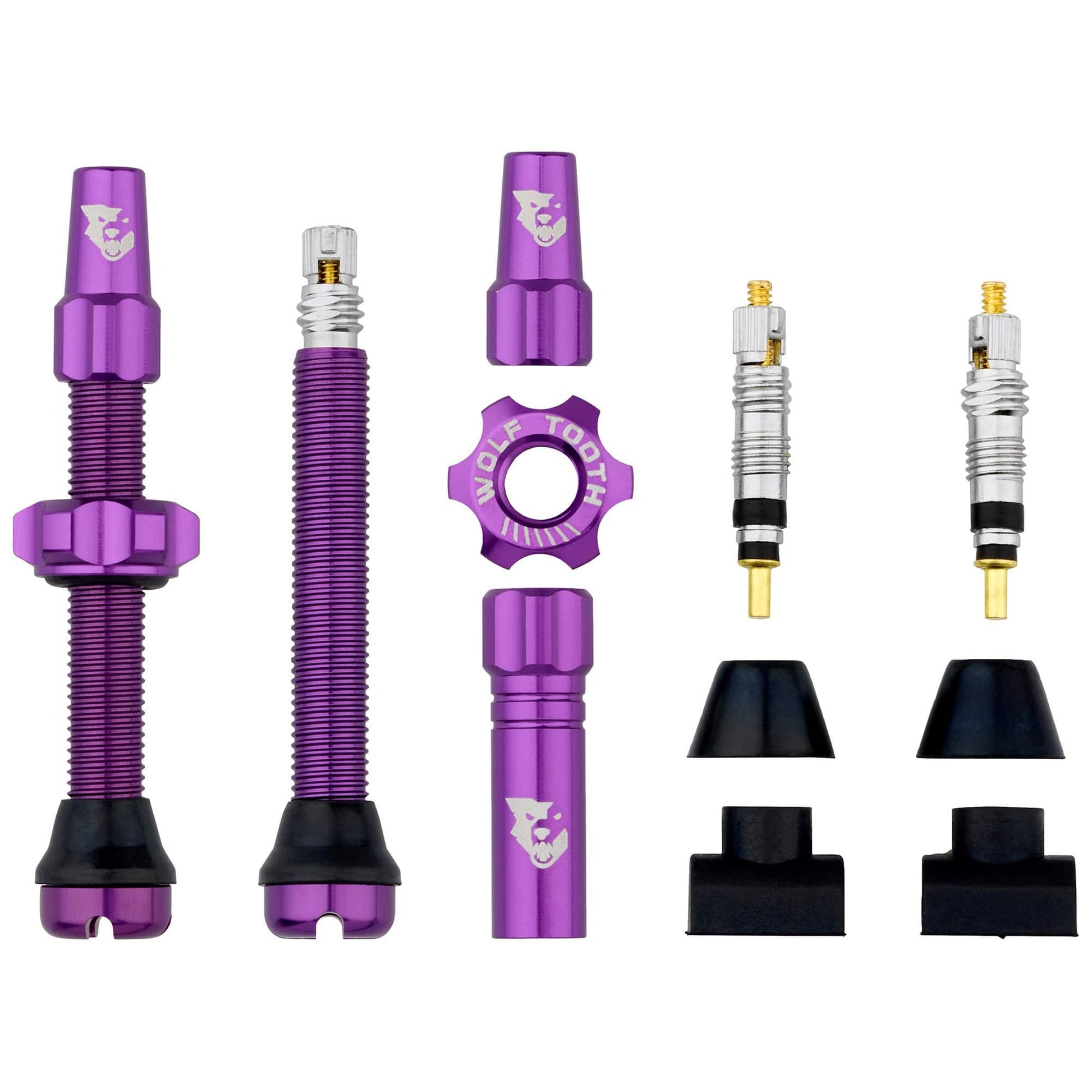 Tubeless Presta Valve Stem Kit 44mm Ultraviolet Purple