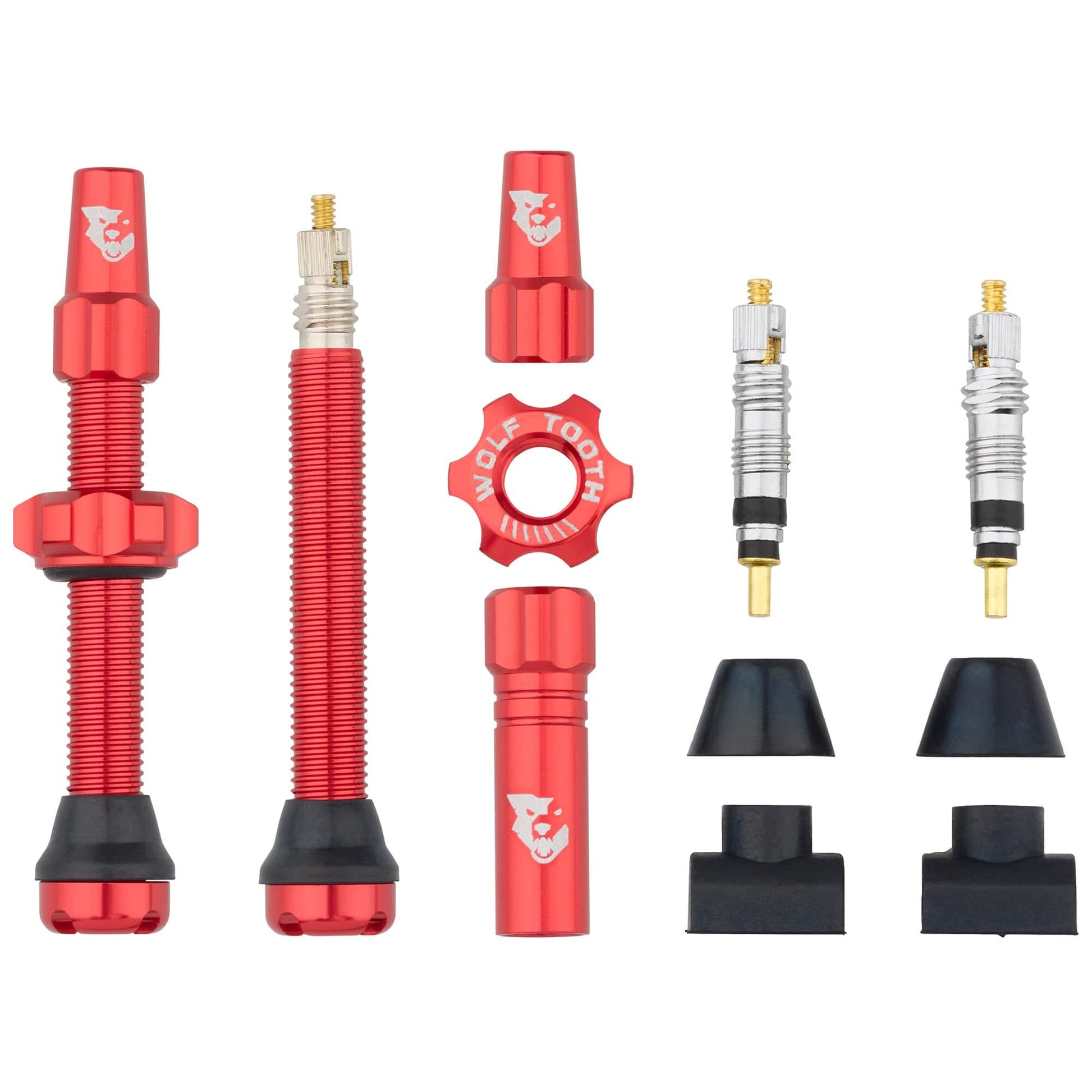 Tubeless Presta Valve Stem Kit 44mm Red