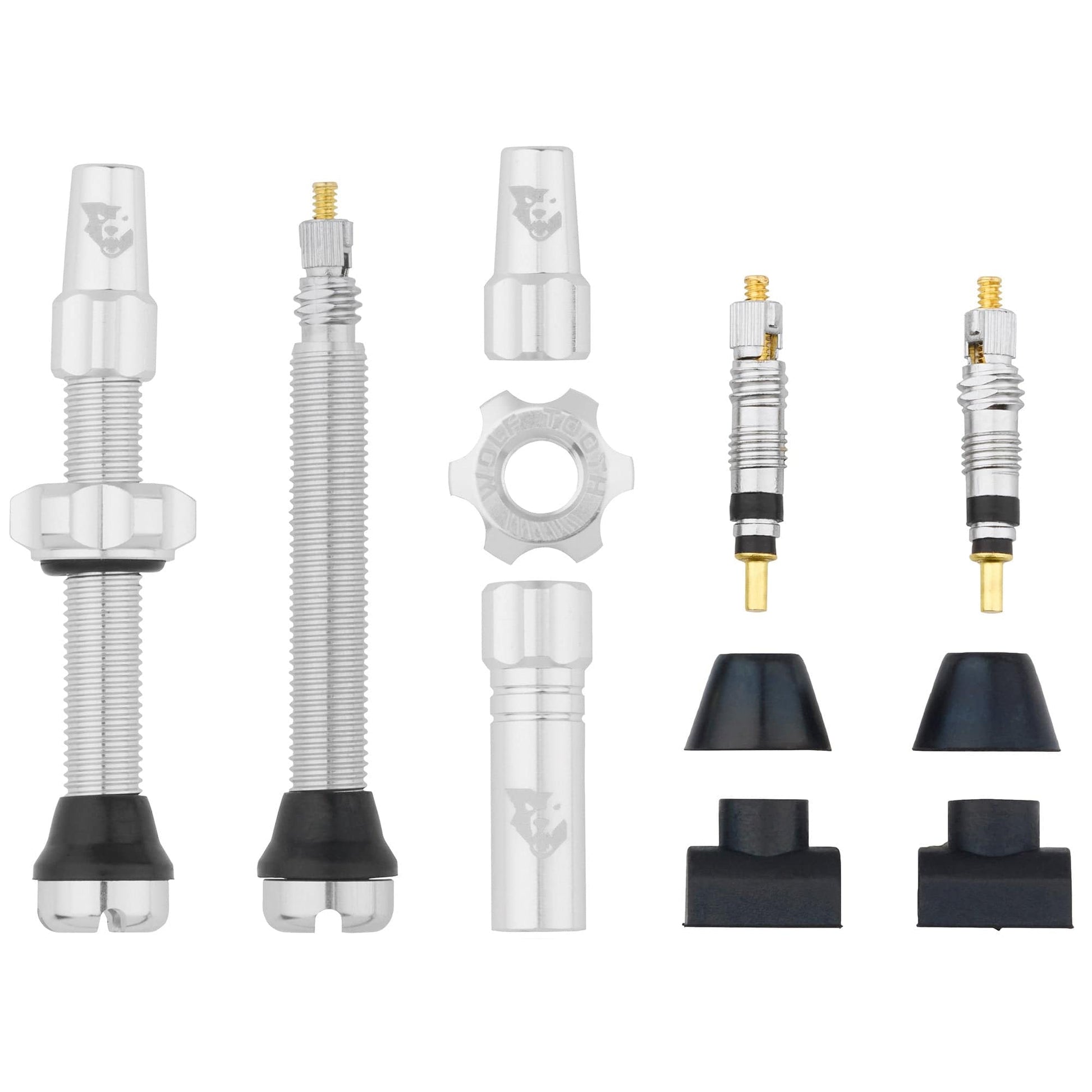 Tubeless Presta Valve Stem Kit 44mm Raw Silver