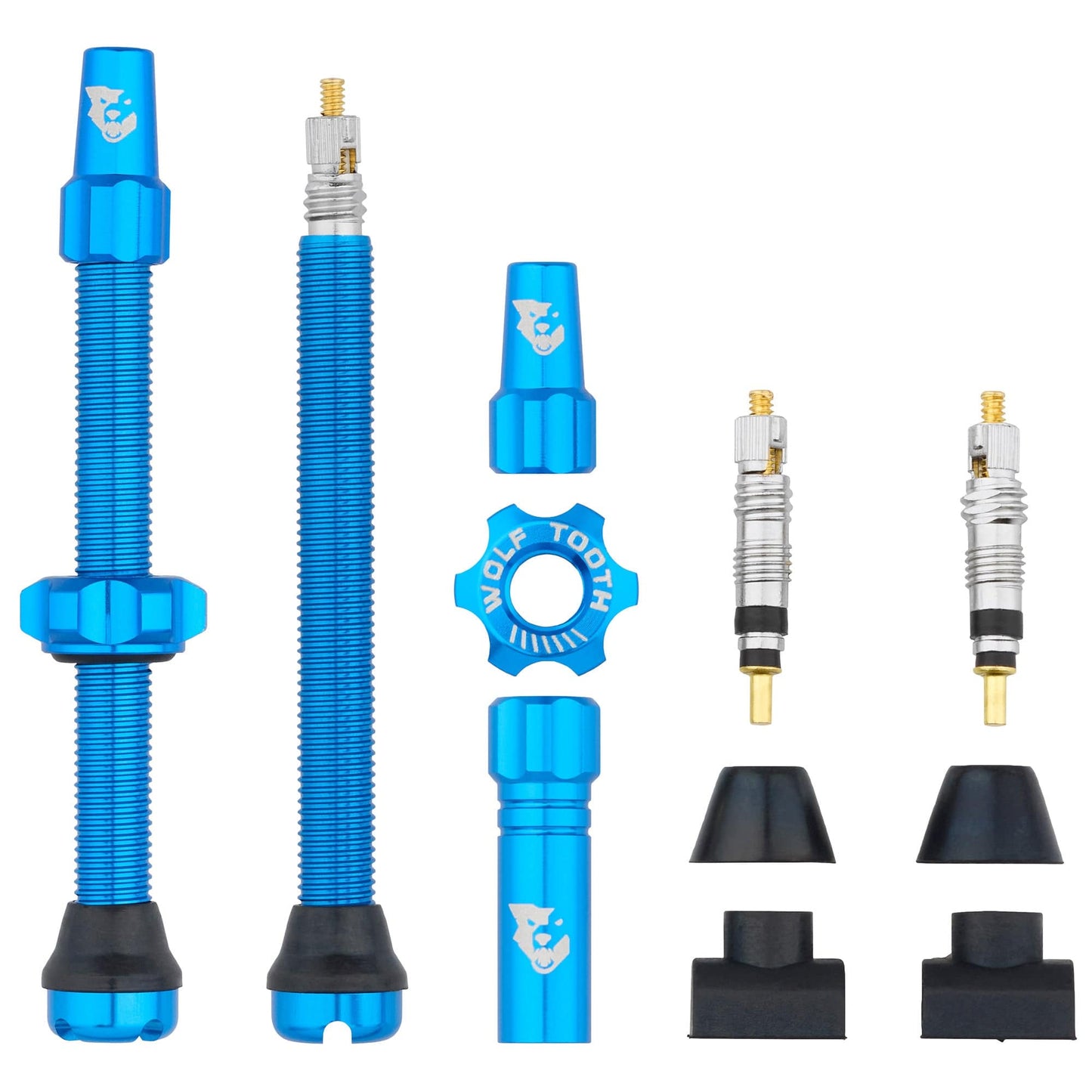 Tubeless Presta Valve Stem Kit 60mm Blue