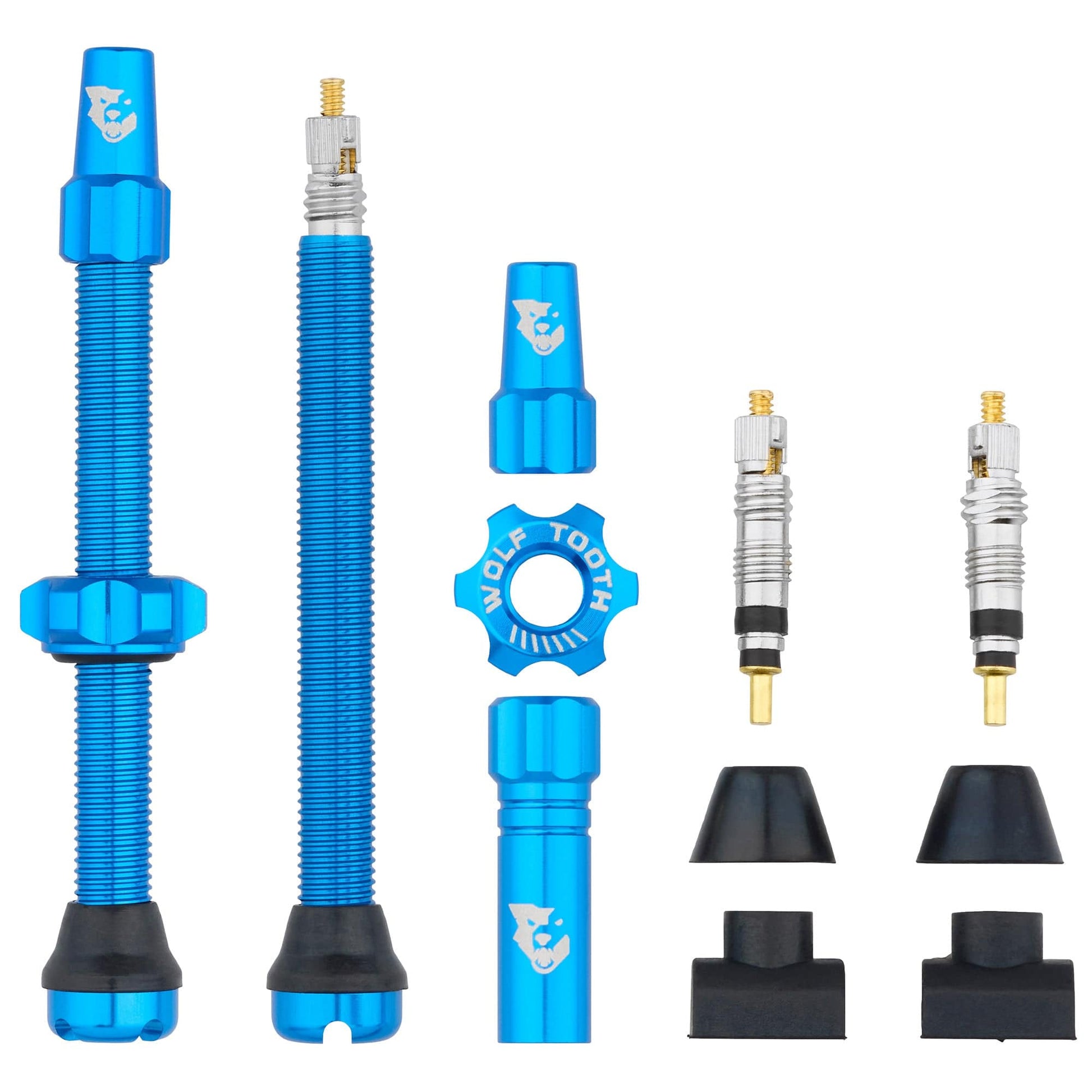 Tubeless Presta Valve Stem Kit 60mm Blue
