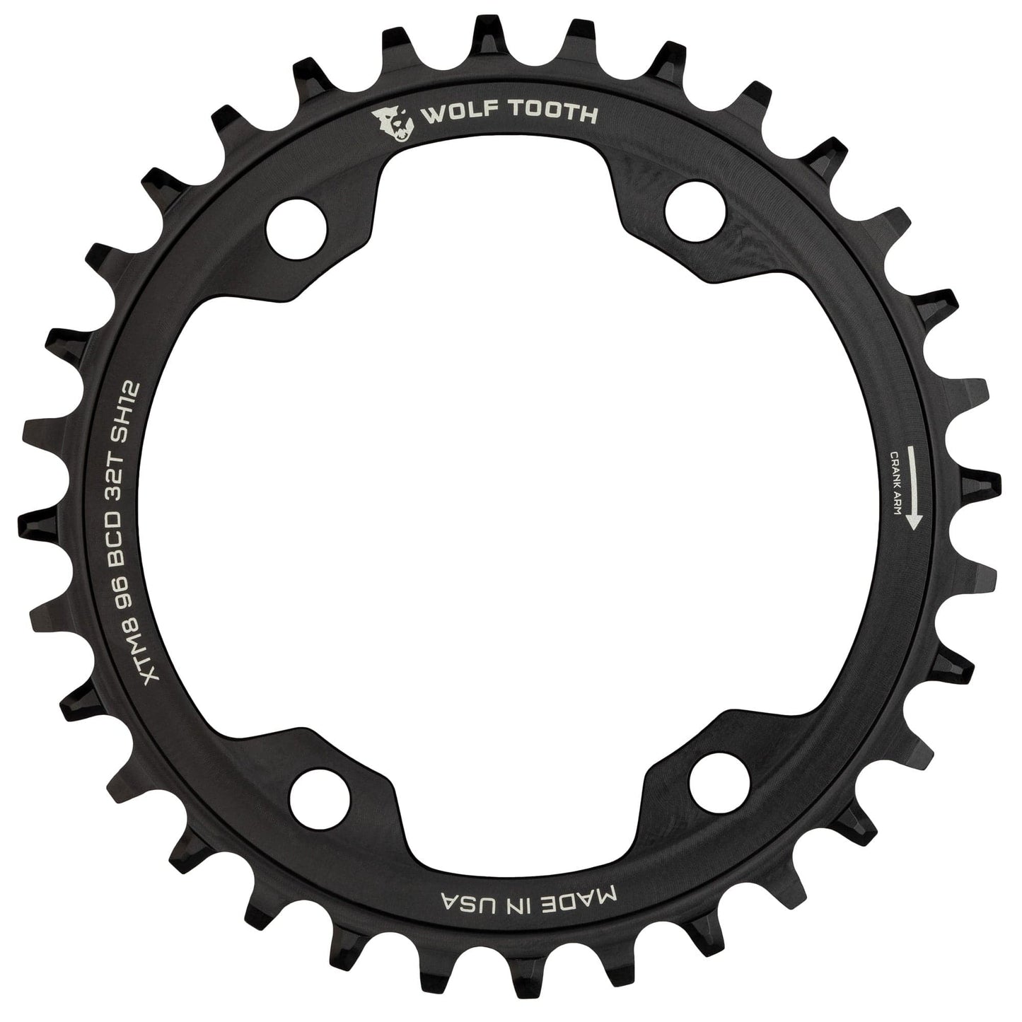 96 mm BCD Chainrings for Shimano XT M8000 and SLX M7000 Drop-Stop ST Black