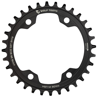 96 mm BCD Chainrings for Shimano XT M8000 and SLX M7000 Drop-Stop ST Black