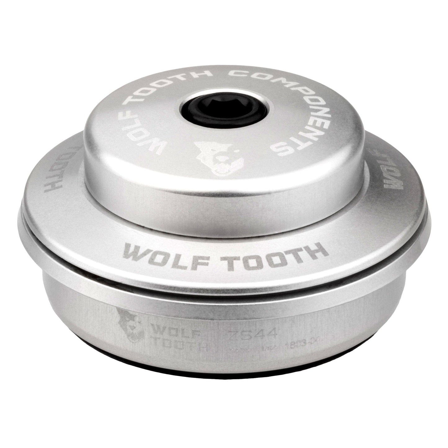Wolf Tooth Premium ZS Headsets - Zero Stack Upper ZS44 28.6 6mm Stack Raw Silver