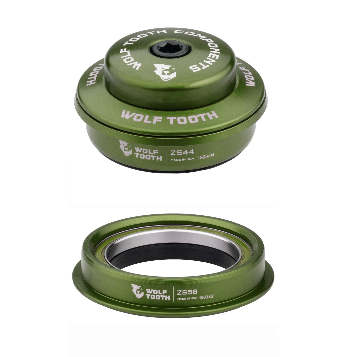 Wolf Tooth Premium Headsets - Olive Olive ZS44 Upper ZS56 Lower Premium Headset