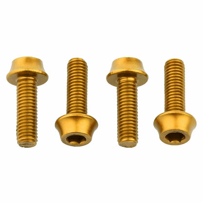 Water Bottle Cage Bolts Aluminum - 4 pcs. Gold