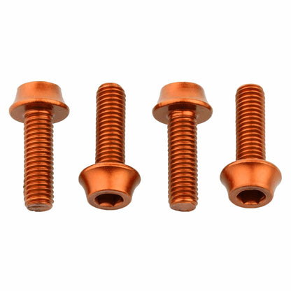 Water Bottle Cage Bolts Aluminum - 4 pcs. Orange