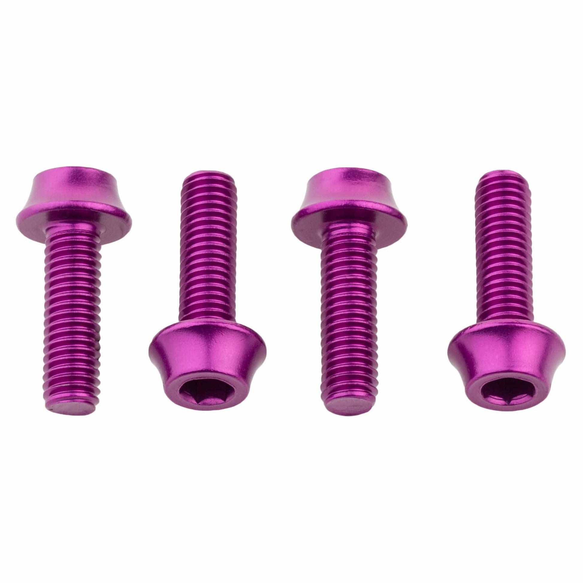 Water Bottle Cage Bolts Aluminum - 4 pcs. Ultraviolet Purple