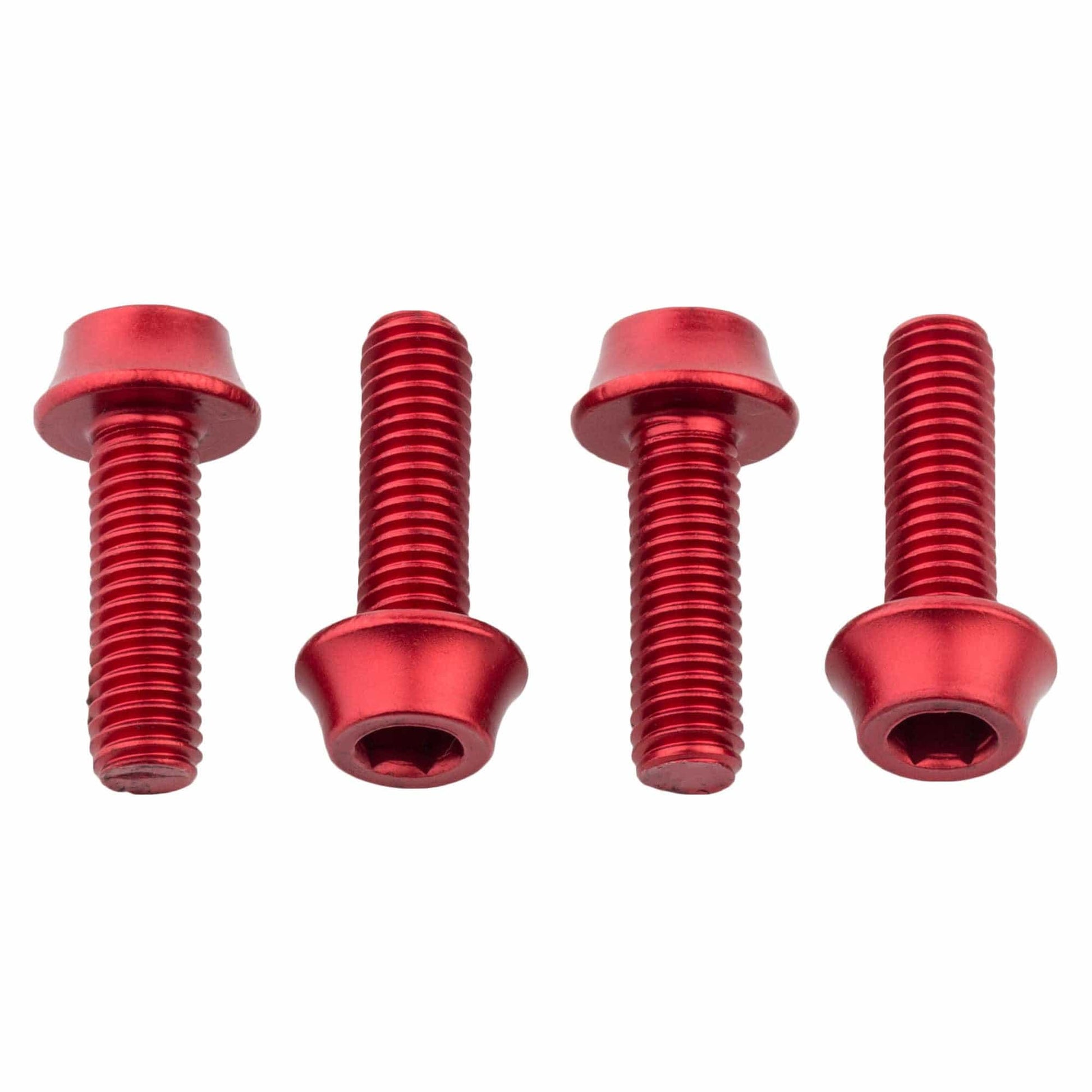 Water Bottle Cage Bolts Aluminum - 4 pcs. Red