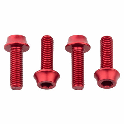 Water Bottle Cage Bolts Aluminum - 4 pcs. Red
