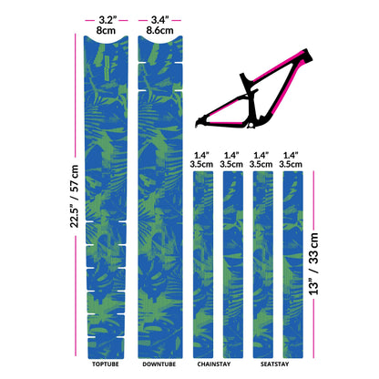 Tropical Glitch Frame Keeper - Opaque Blueberry & Lime