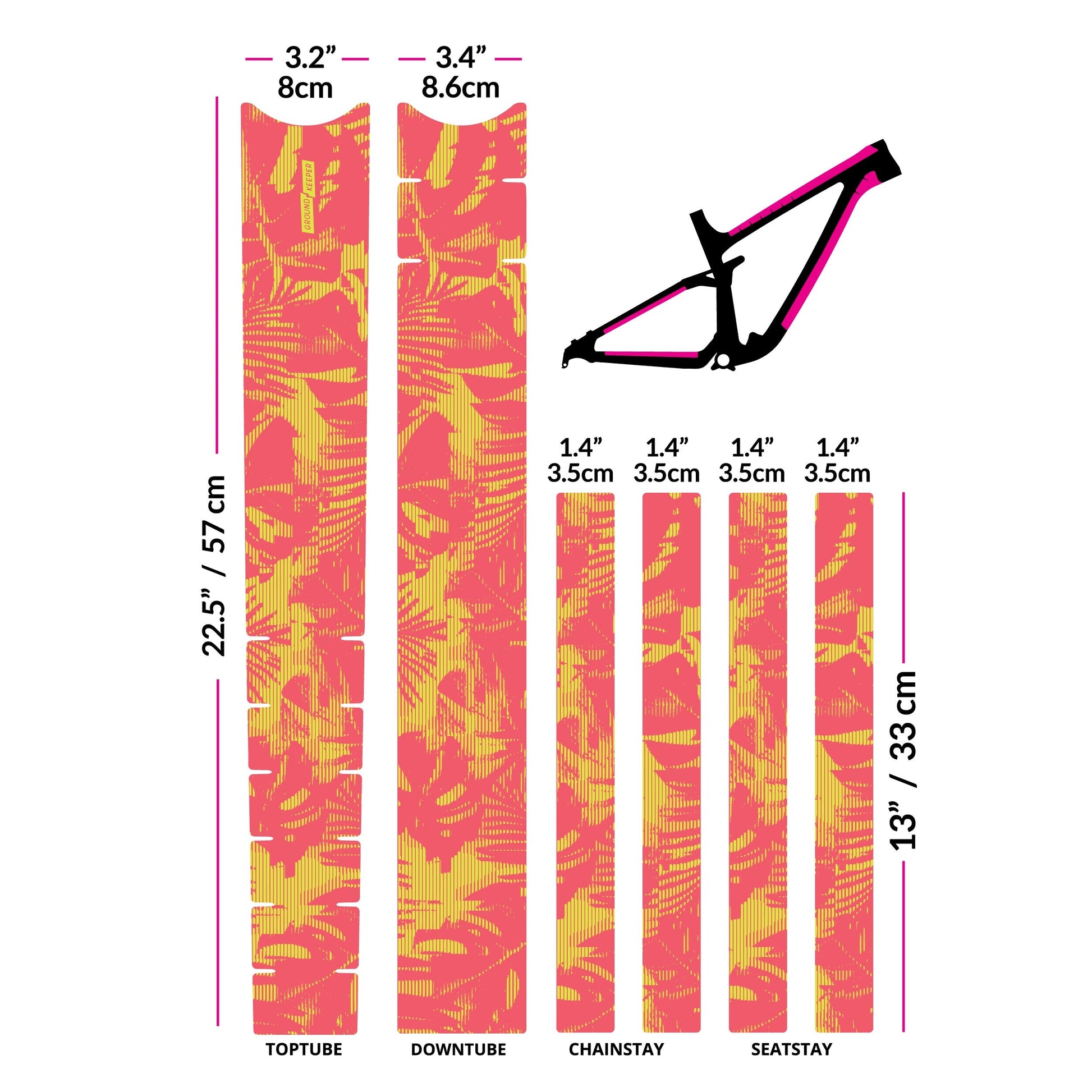 Tropical Glitch Frame Keeper - Opaque Guava & Lemon
