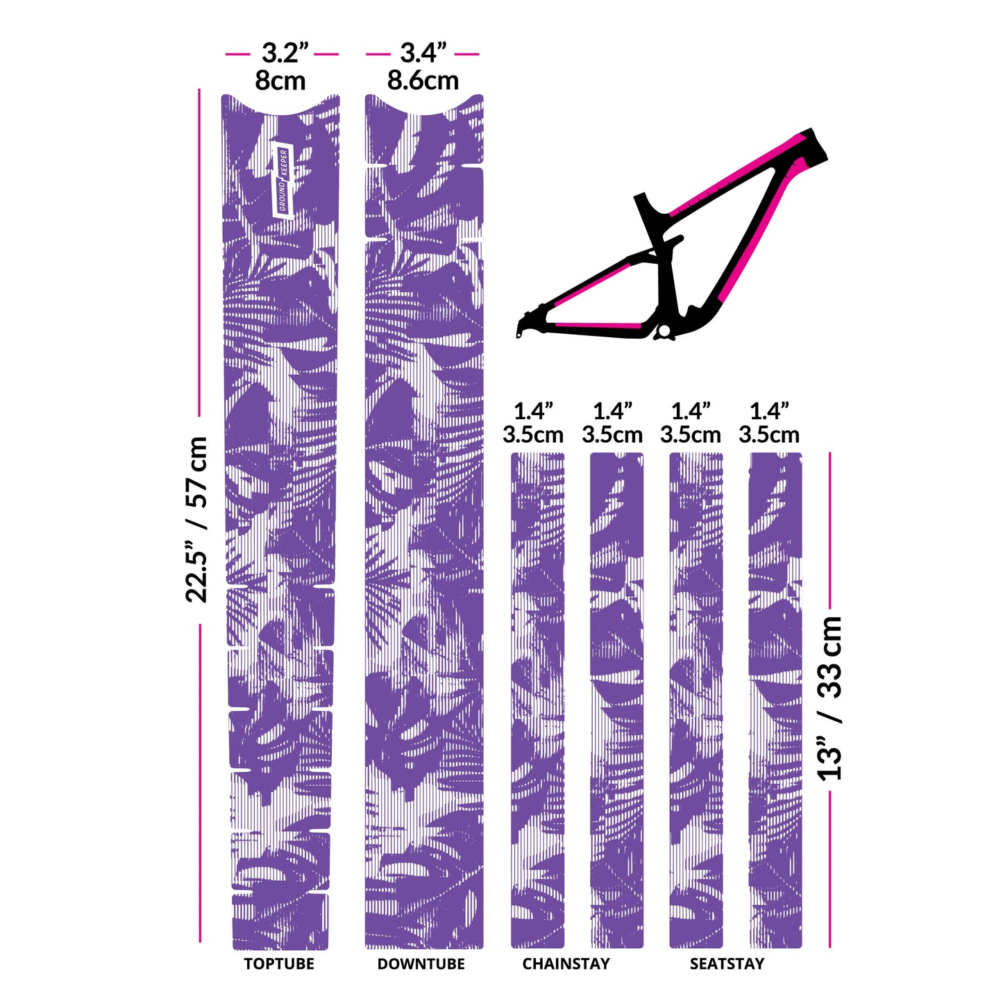 Tropical Glitch Frame Keeper - Transparent Grape