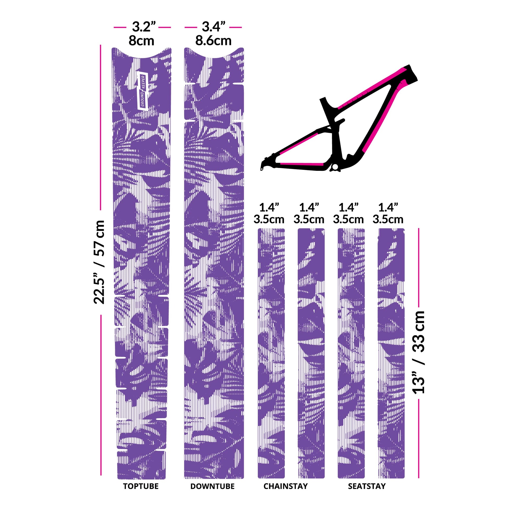Tropical Glitch Frame Keeper - Transparent Grape