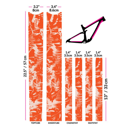 Tropical Glitch Frame Keeper - Transparent Tangerine