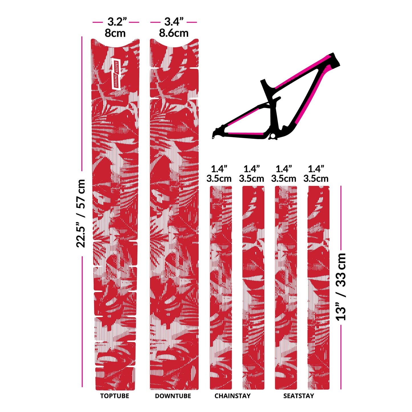 Tropical Glitch Frame Keeper - Transparent Strawberry