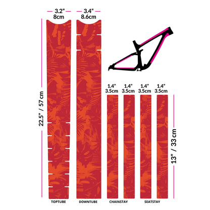 Tropical Glitch Frame Keeper - Opaque Strawberry & Tangerine