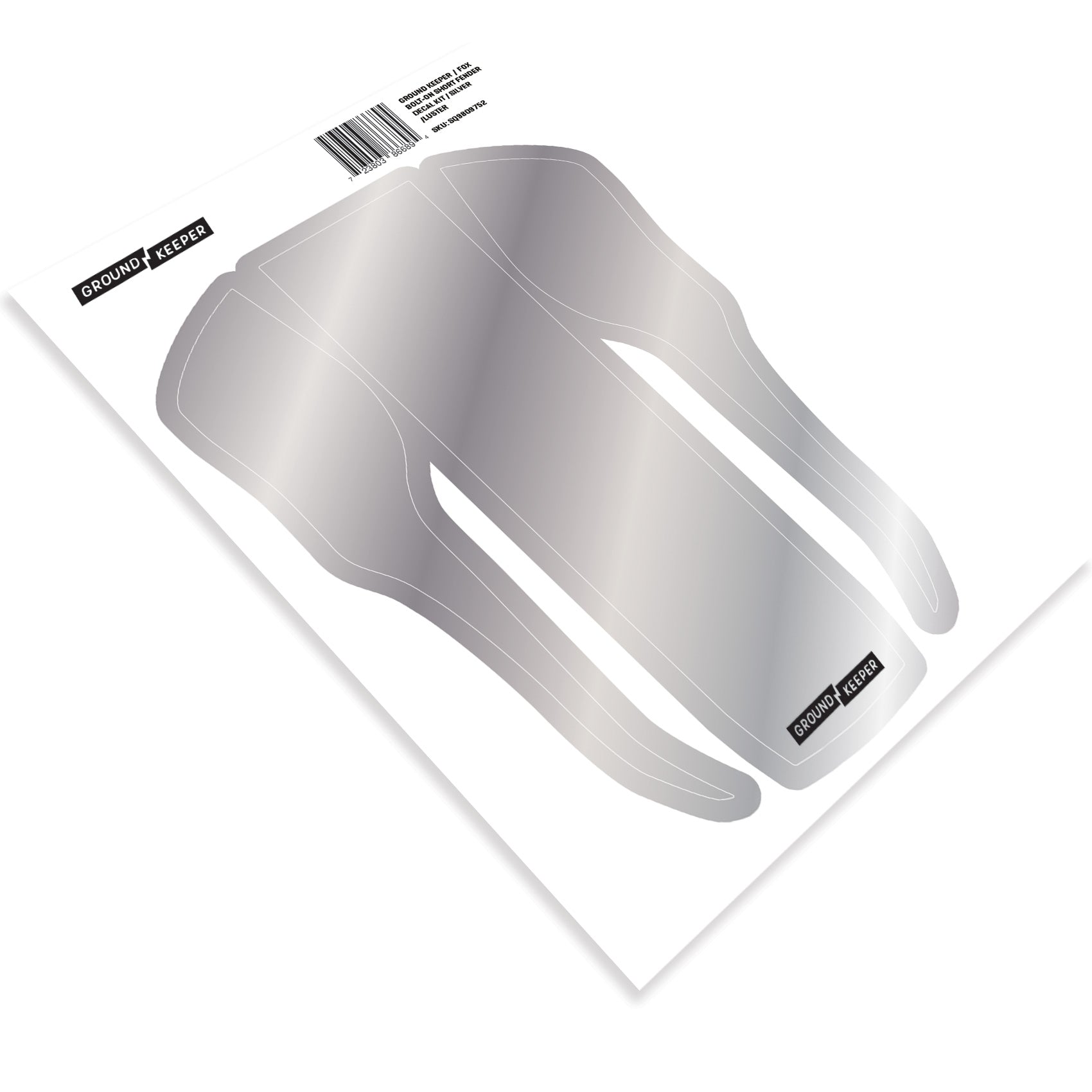 2021-2025 Metallic Fox 36/38 Bolt-On Short Fender Decal Kit Metallic Silver