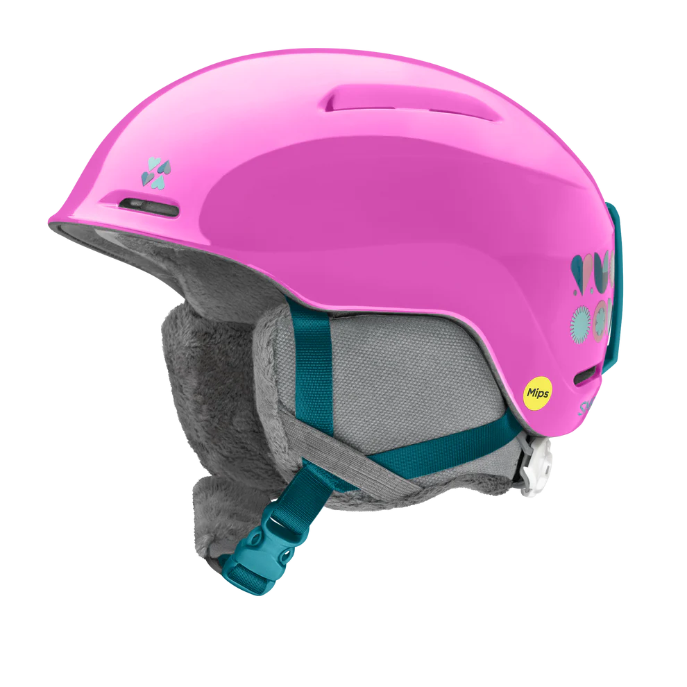 Smith Glide Jr. Mips Kid's Vivid Pink Hearts