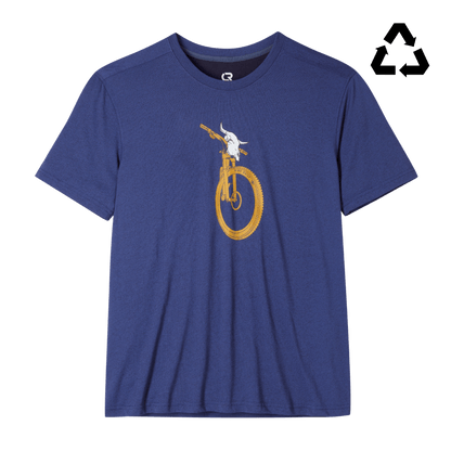 Men's Bamboo Tee Blue Night Bull