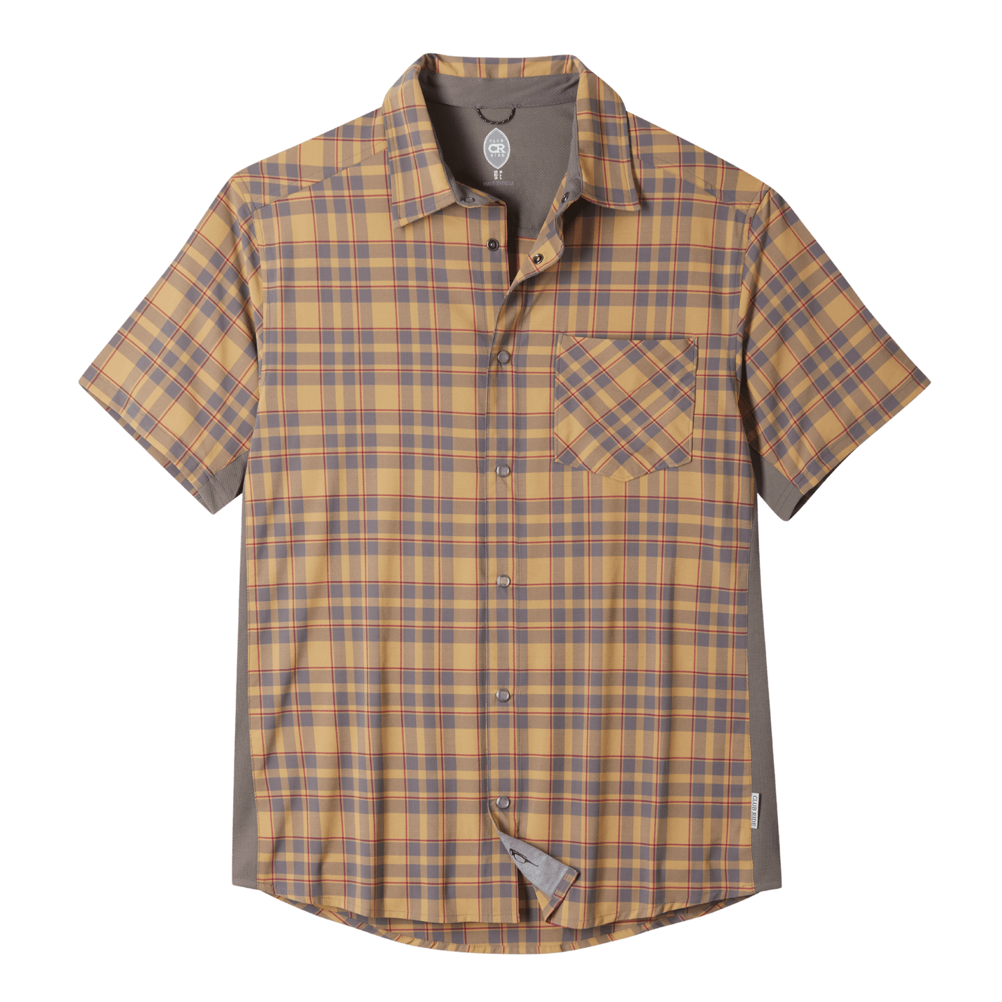Men's Detour Shirt Khaki Cayenne Plaid