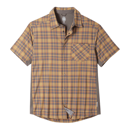 Men's Detour Shirt Khaki Cayenne Plaid