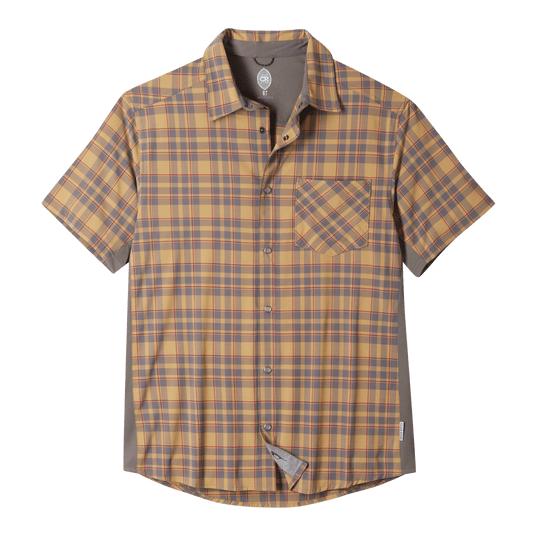 Men's Detour Shirt Khaki Cayenne Plaid