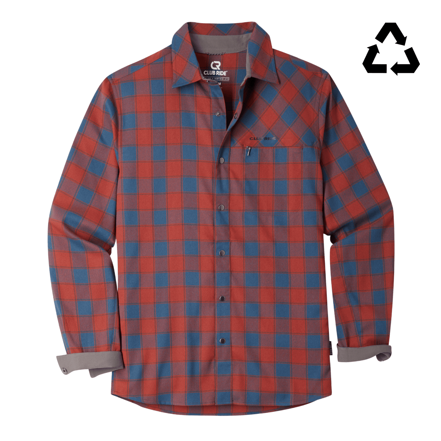 Men's Shaka Flannel Dark Teal & Red