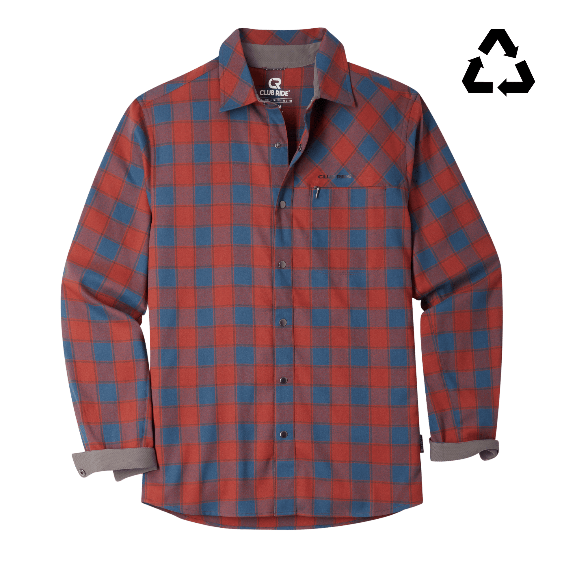 Men's Shaka Flannel Dark Teal & Red